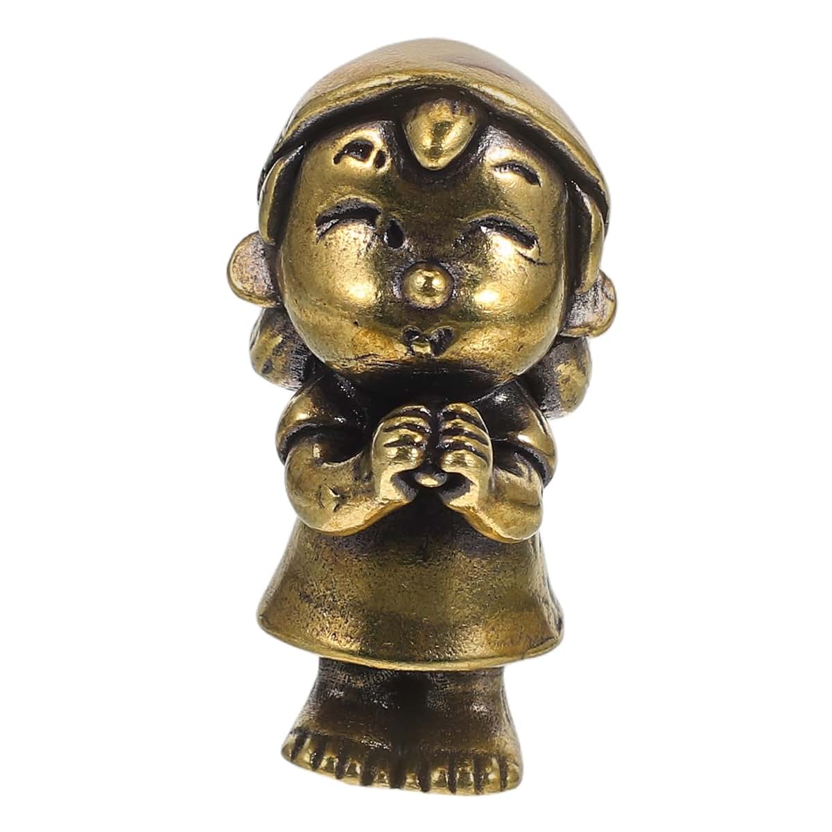 Jojofuny Praying Girl Brass Door Knob for Nursery and Child's Room Hardware