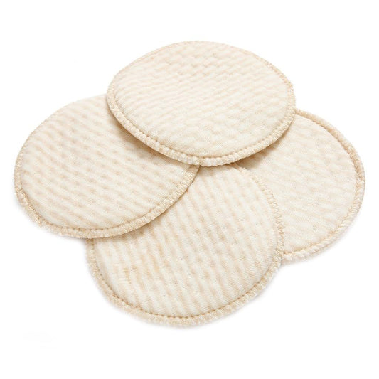 DIIOOMIEEU 4 Pieces Breast Pads Absorbency Soft Breathable Organic Cotton Pads for Anti-Overflow Breast Pads Nursing