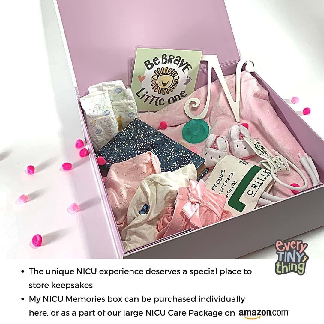Every Tiny Thing My NICU Memories Keepsake Box - Magnet Closure Box for Storing NICU Memorabilia (White, Large) (photo 3)