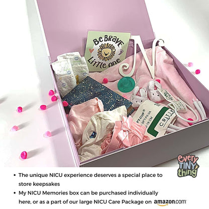Every Tiny Thing My NICU Memories Keepsake Box - Magnet Closure Box for Storing NICU Memorabilia (White, Large) (photo 3)