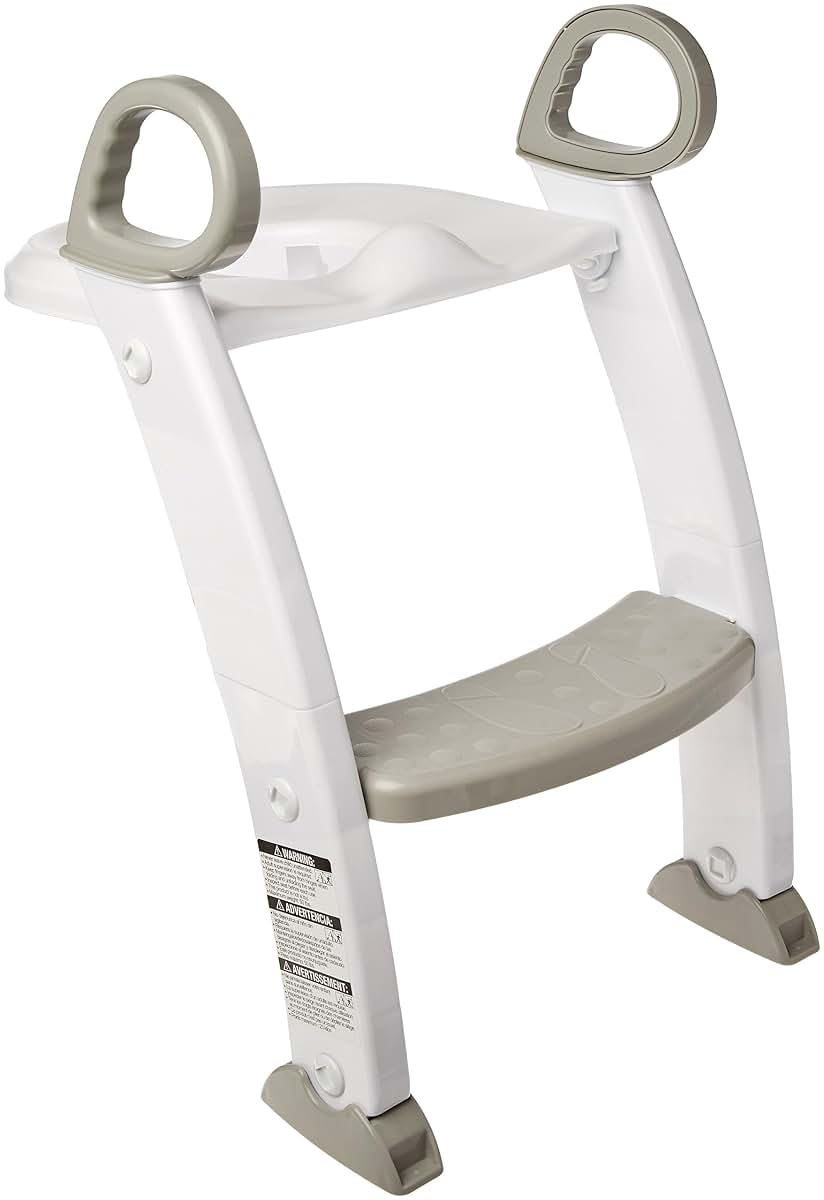 Spuddies Potty With Ladder, White/Gray, Foldable Training Seat