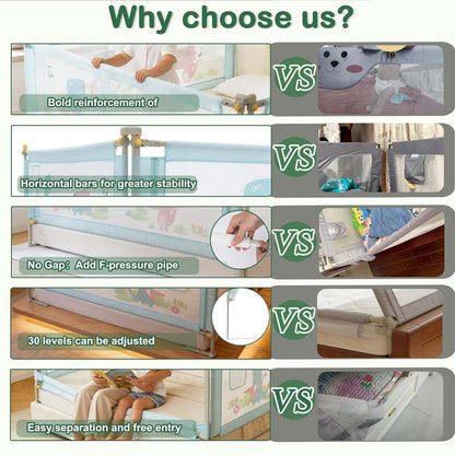 VIUEANR Bed Rail for Toddlers Twin Mattress Size Side Guard (photo 2)