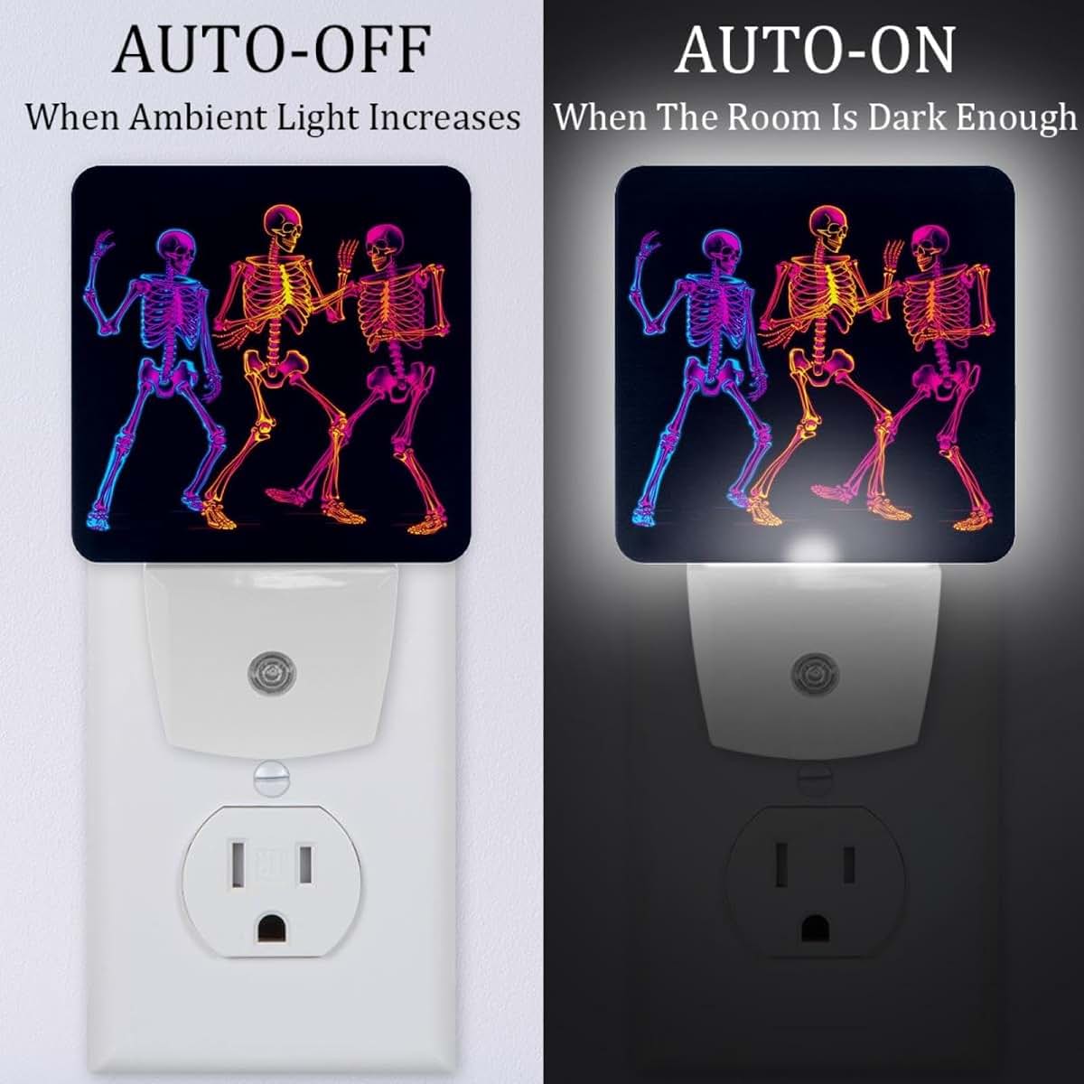 2-Pack LED Night Light with Dusk-to-Dawn Sensor for Nursery & Kids Room