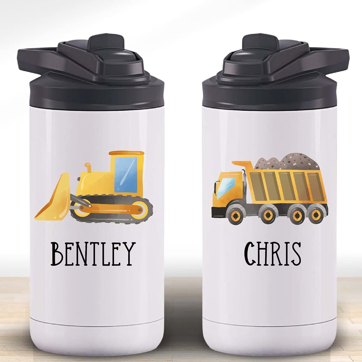 Avito Personalized Construction Kids Stainless Steel Water Bottle