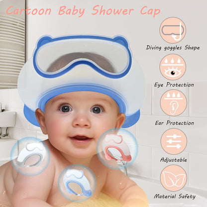 BabyOneStop Baby Shower Cap Shield Blue Diving Goggle