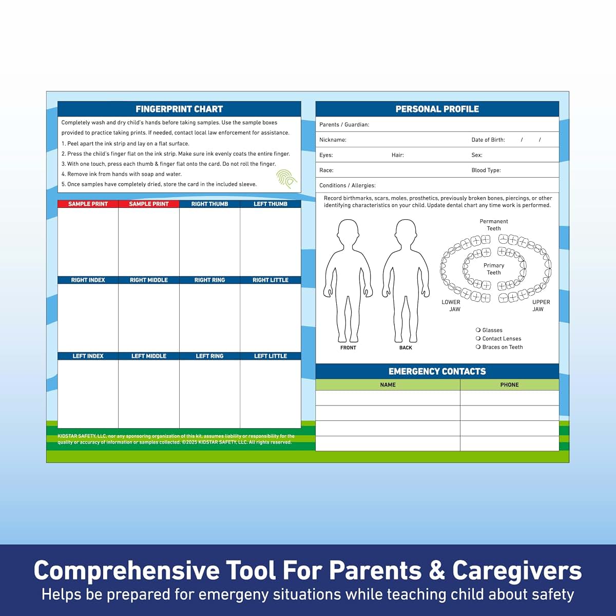 KidStar Safety Who-I-Am Child ID Kits with Fingerprint & DNA Samples (5 Pack) (photo 4)