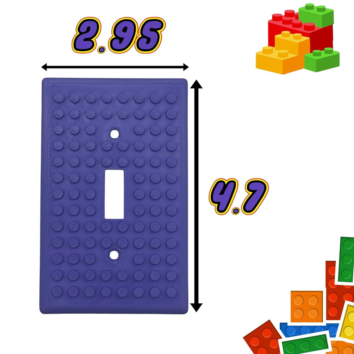 Building Brick Light Switch Cover Plate, Single Toggle