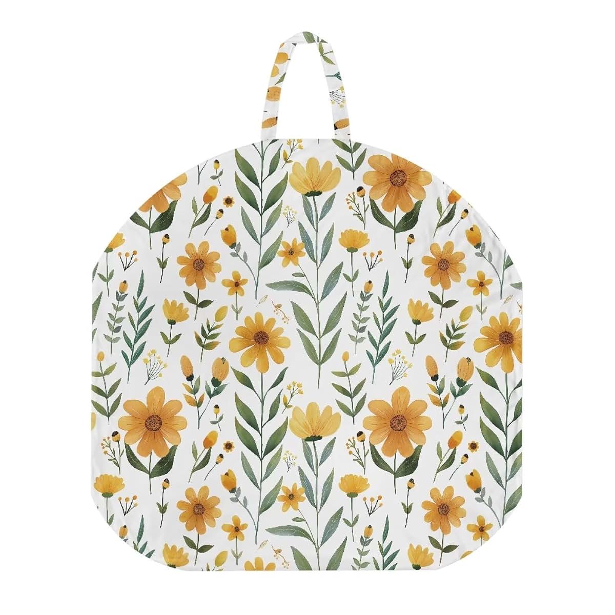 Qehuruxo Yellow Flowers Baby Nest Cover Reversible Removable