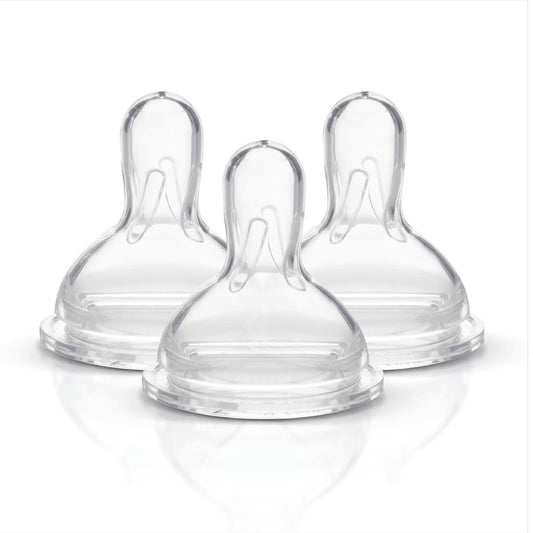 Medela Slow Flow Spare Nipples, 3 Pack, Compatible with Medela Bottles