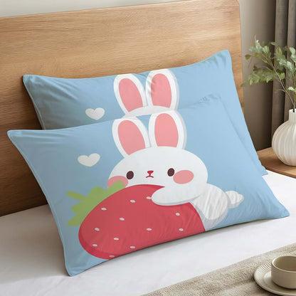 Bunny Pillow Cases Set of 2 - Soft Microfiber Standard Size