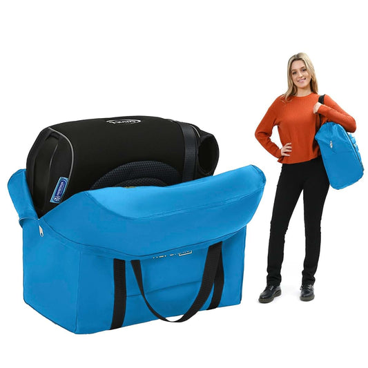 Reperkid Booster Seat Travel Bag for Airplane, Blue, 17" H x 16.5" W x 9.5" D