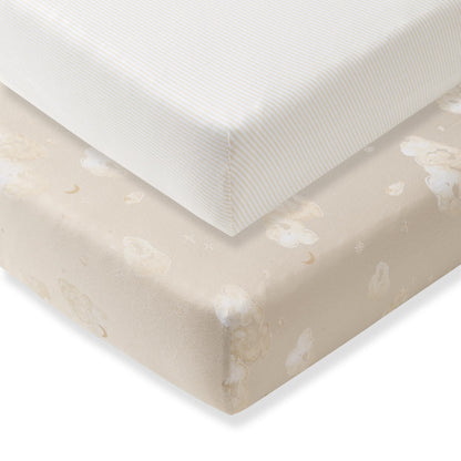 Burt's Bees Organic Cotton Fitted Crib Sheet, Breathable Bedding