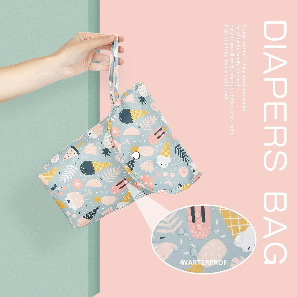 FANSHINUO Diaper Storage Bag Portable Large Capacity for Travel Organizers Oxfords Fabric Diaper Bag (photo 4)