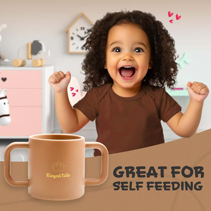RoyalTots Silicone Baby Cup for Toddlers and Babies | Leak-Proof Training Cups