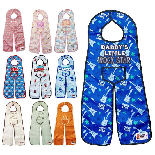 Moore of Rachel Inc Moore of Rachel’s New Mr. Zippy Super Soft Full Body Waterproof Baby Bibs in Cute Designs for