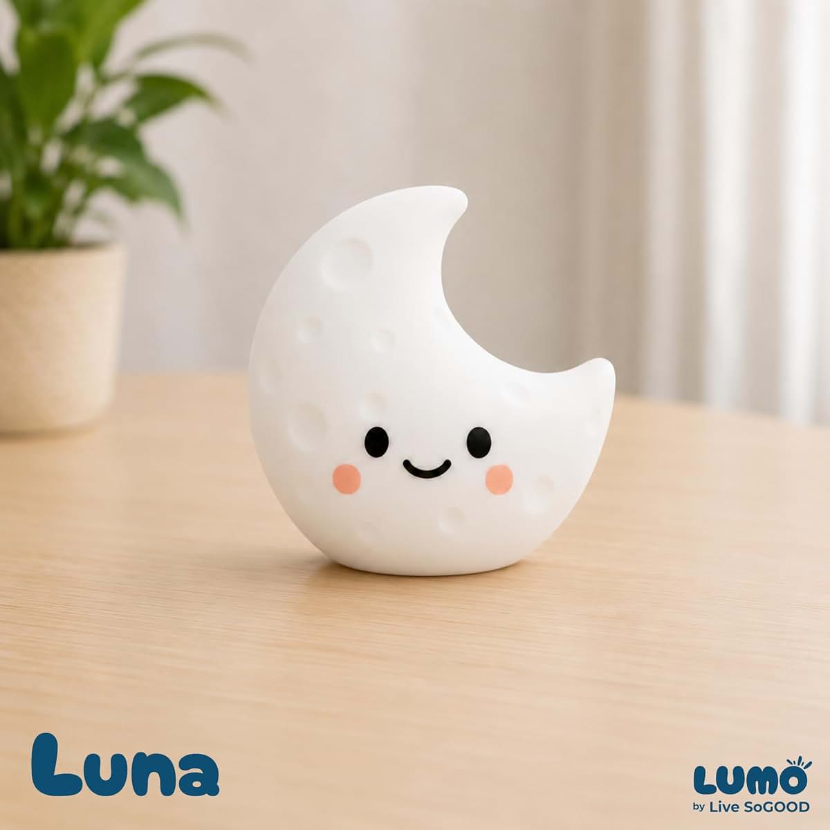 Live SoGOOD Luna Baby Night Light, Silicone Color Changing Touch Lamp (photo 3)
