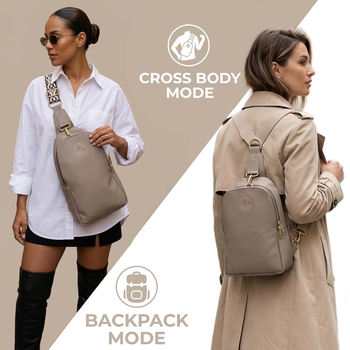 Do Love Mini Diaper Backpack - Convertible Vegan Leather Carry Bag