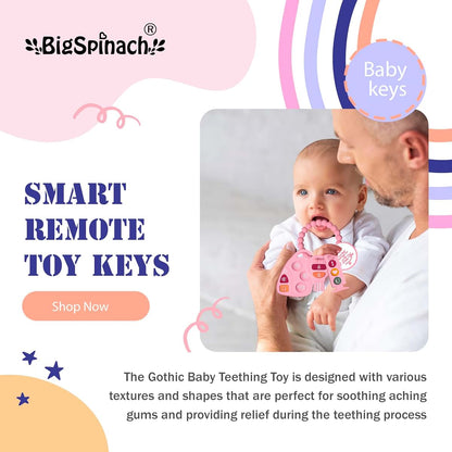BIGSPINACH Baby Gothic Teething Keys Toy Combo Set for Play