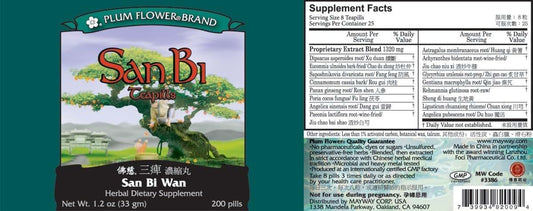 Plum Flower San Bi Tang Teapills 200 ct