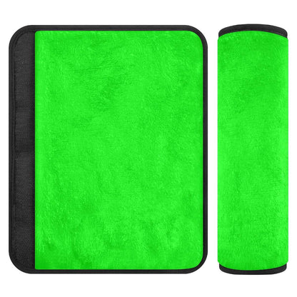 Skycess Neon Lime Green Seat Belt Cover, 2 Pack Flannel Shoulder Pad, 10 in