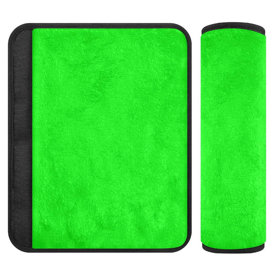 Skycess Neon Lime Green Seat Belt Cover, 2 Pack Flannel Shoulder Pad, 10 in
