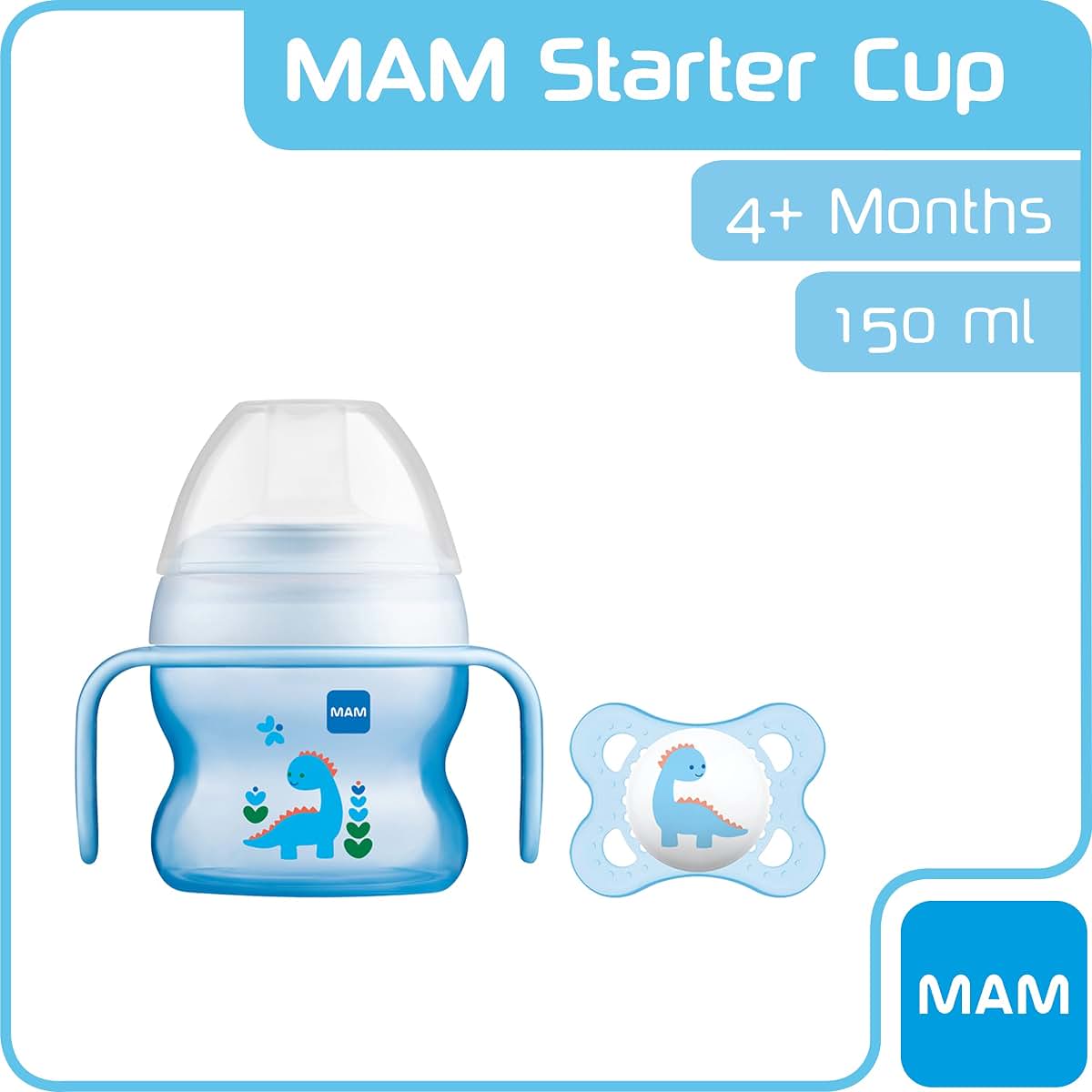 MAM Starter Cup Soother, 150 ml, Blue