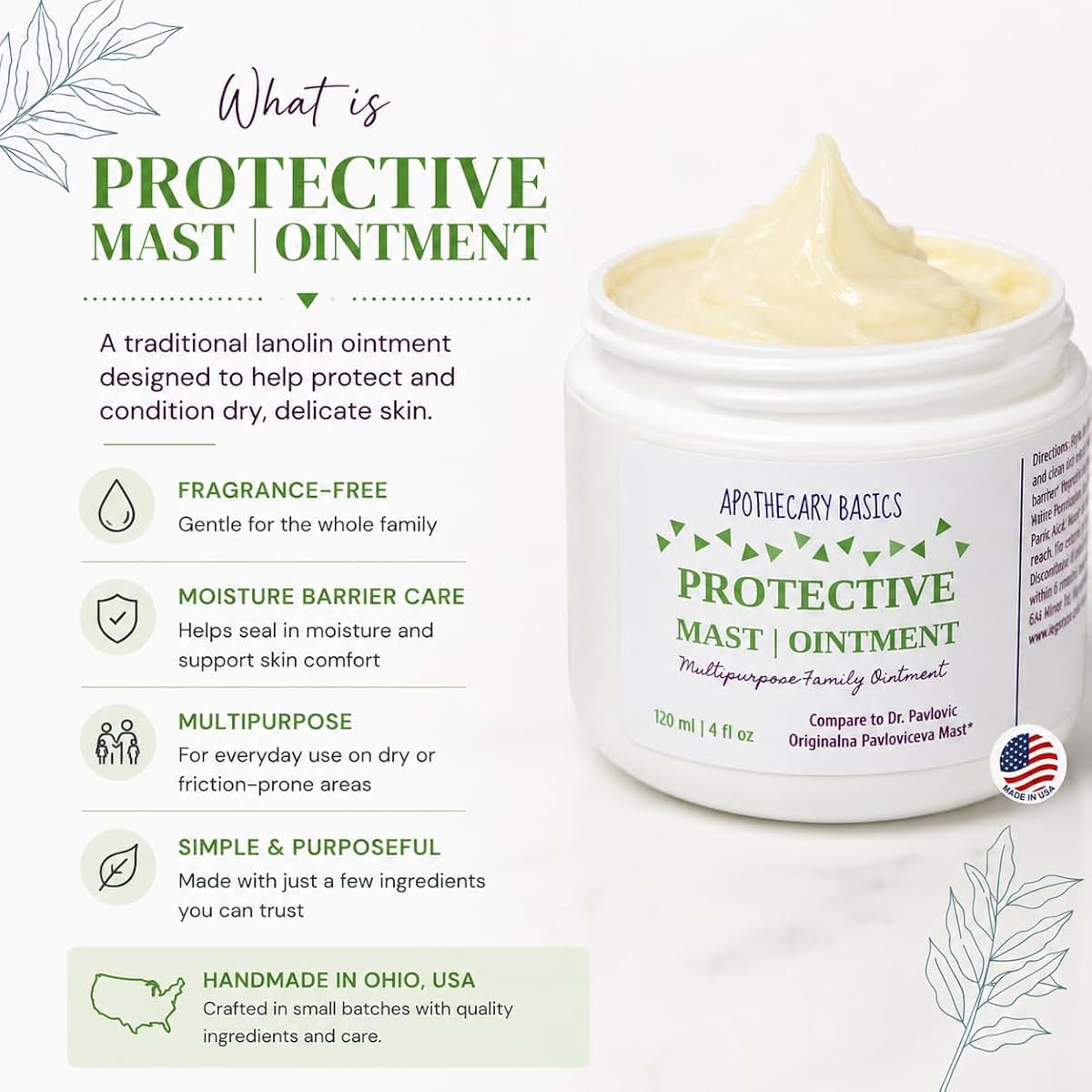 IEG Store Protective Lanolin Ointment - Handmade in USA - 4 fl oz (120 mL) (photo 3)