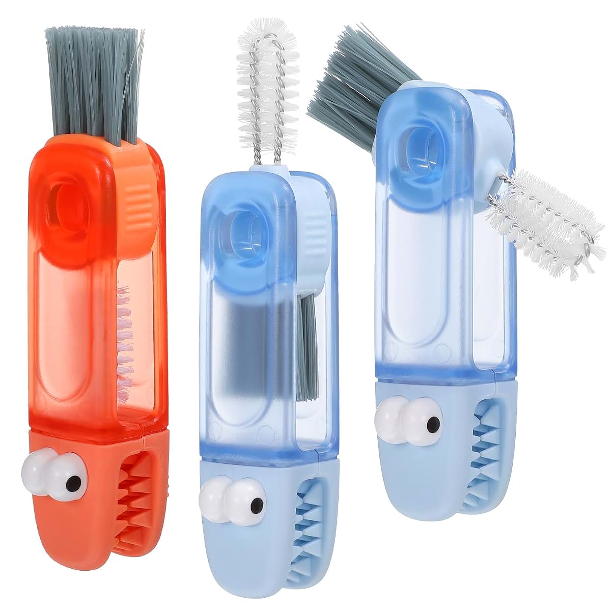 VICASKY 3-in-1 Cup Lid Cleaning Brush Set, Portable and Rotating