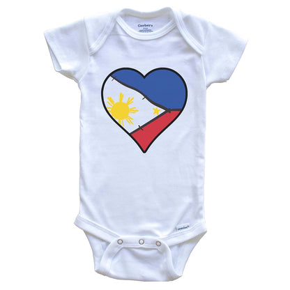 Made in America with Filipino Parts Funny Philippines Flag Baby Bodysuit Bundle 3 Piece Gift Set