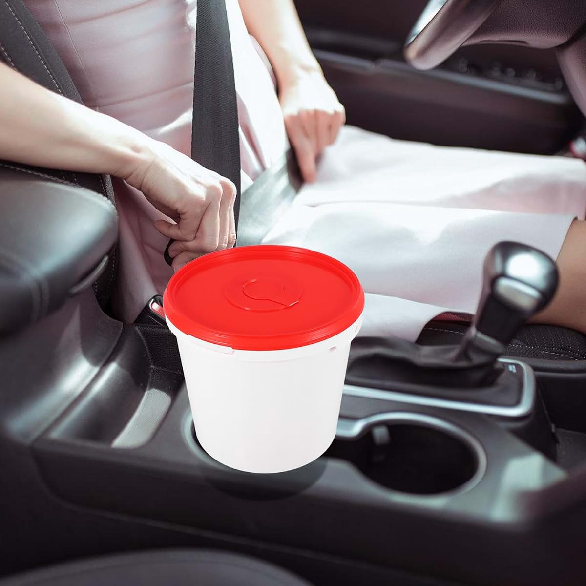 WATIIFUFU Refillable Wipe Bucket Container with Red Lid for Diaper Wipes