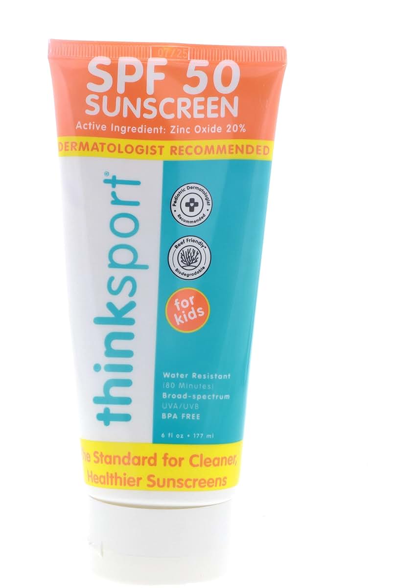 Thinksport Kids Sunscreen SPF 50 for Outdoor Activities, 6 Ounce