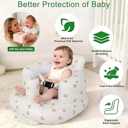 Inflatable Baby Seat with Built-in Air Pump Sit Me Up Floor Chair