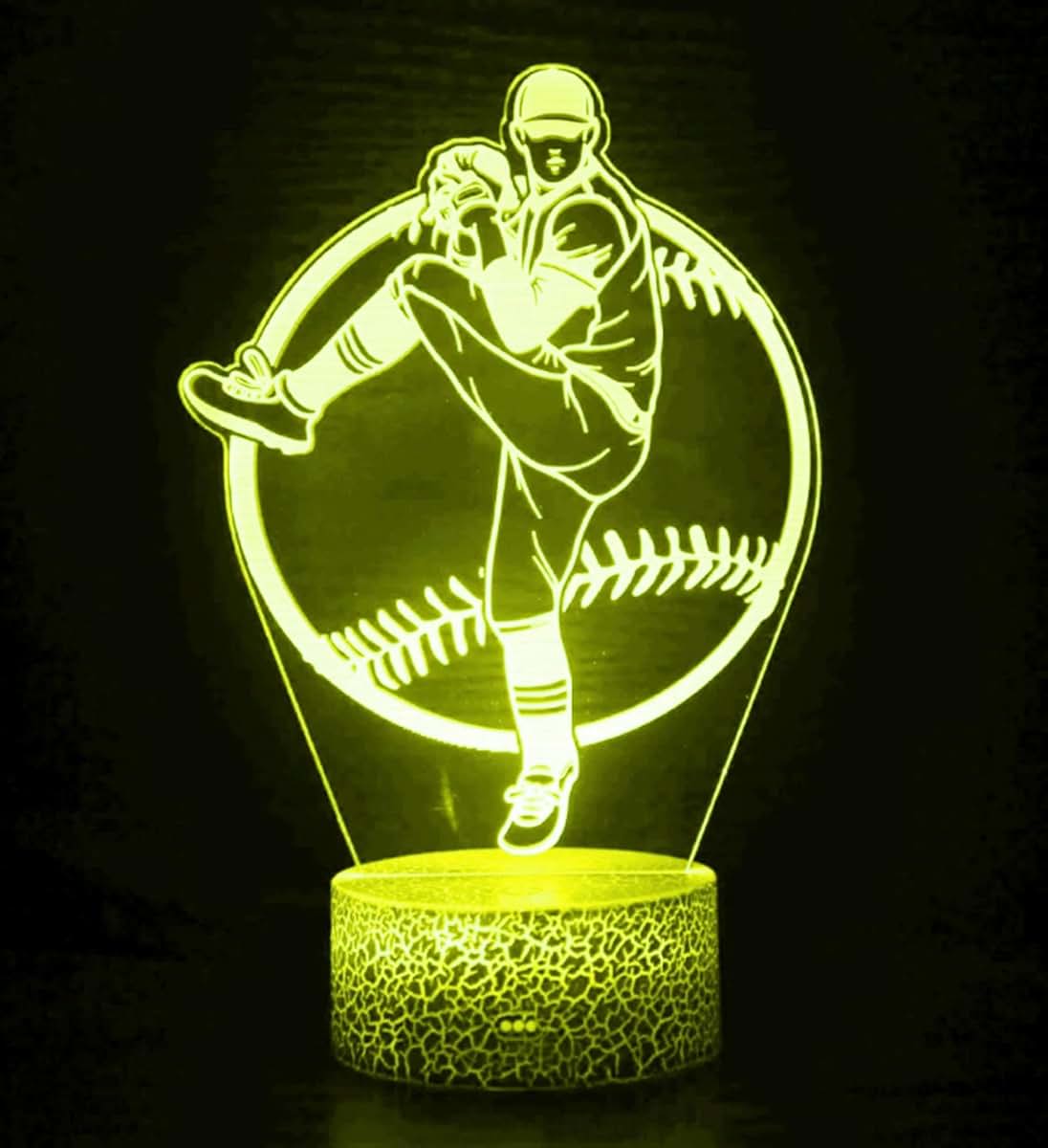 Jinnwell 3D Illusion LED Night Light Lamp for Bedroom and Living Room Decor