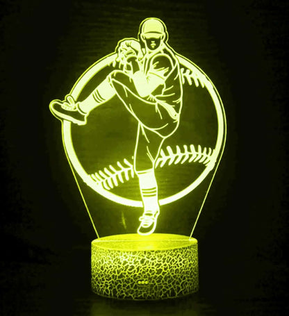 Jinnwell 3D Illusion LED Night Light Lamp for Bedroom and Living Room Decor
