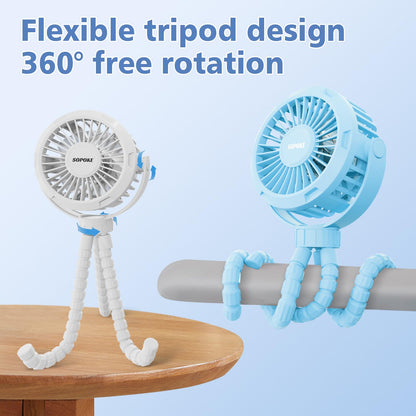 SOPOKE Mini Portable Stroller Fan
