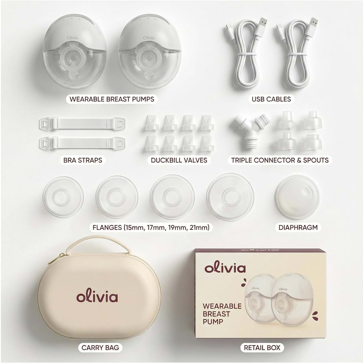 Olivia Wearable Breast Pump Olivia by Lolafo Wearable Electric Breast Pump, Hands-Free Portable Breast Pump for (photo 2)