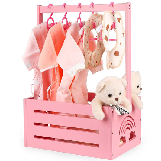 Lavuash Wooden Baby Shower Crate Closet - Baby Pink