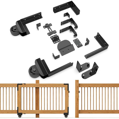 KUQAE Sliding Gate Kit,Heavy Duty Gate Hardware Kit，Double Layer Rust Prevention