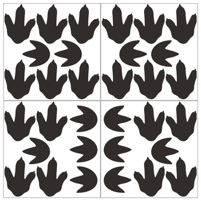 Mozamy Creative Dinosaur Footprints Wall Decals (32 Count) Dinosaur Wall Decals Dinosaur Tracks Decals Removable Peel