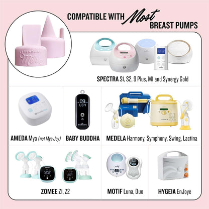 Legendairy Milk Duckbill Valves for Spectra Breast Pumps, 6-Pack, Pink Food-Grade Silicone with Pull Tabs