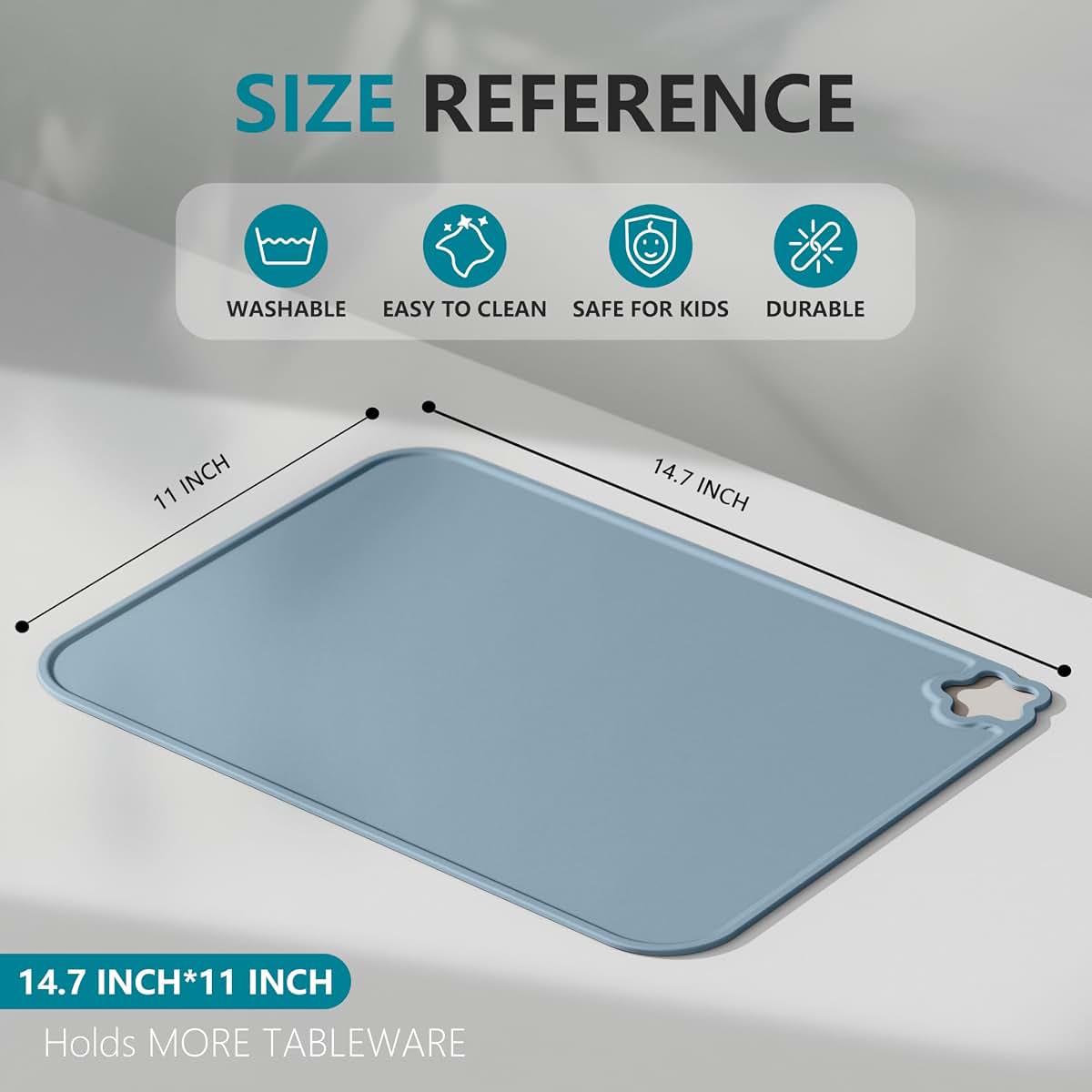Login Life Silicone Placemat for Kids, 3 Pack, Non-Slip Heat Resistant