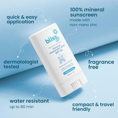 Bliss Baby Mineral Sunscreen Stick SPF 50 for Face & Body