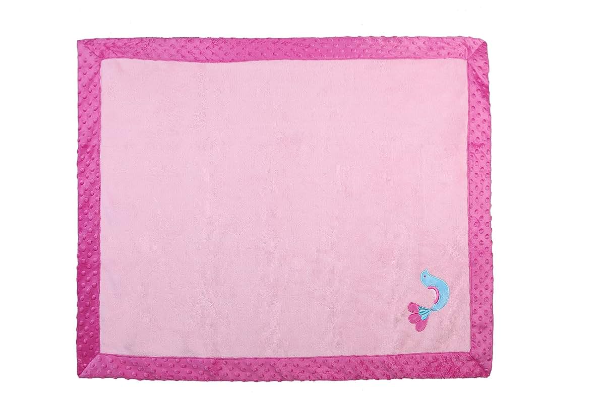 Bacati - Botanical Sanctuary Multicolor Pink Blanket 30 x 40 inches (photo 2)