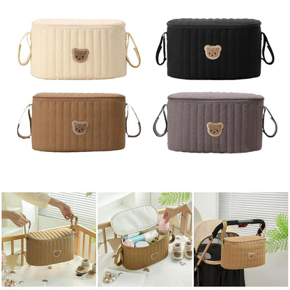 Montesy Cartoon Bear Stroller Hanging Bag With Large Capacity (photo 2)