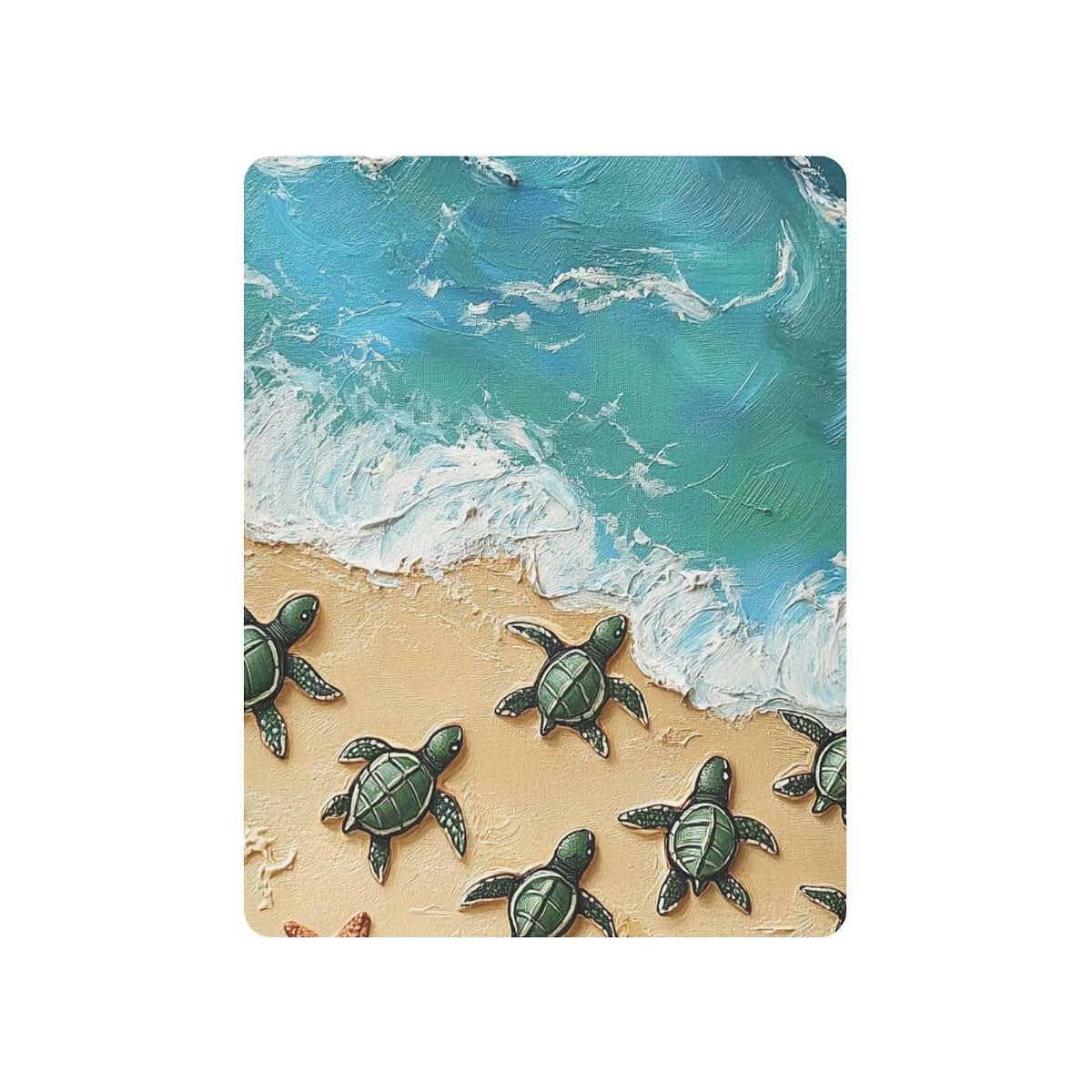 Vdsrup Beach Turtles Fitted Crib Sheet, Breathable 52x28 Inch, Multicolor