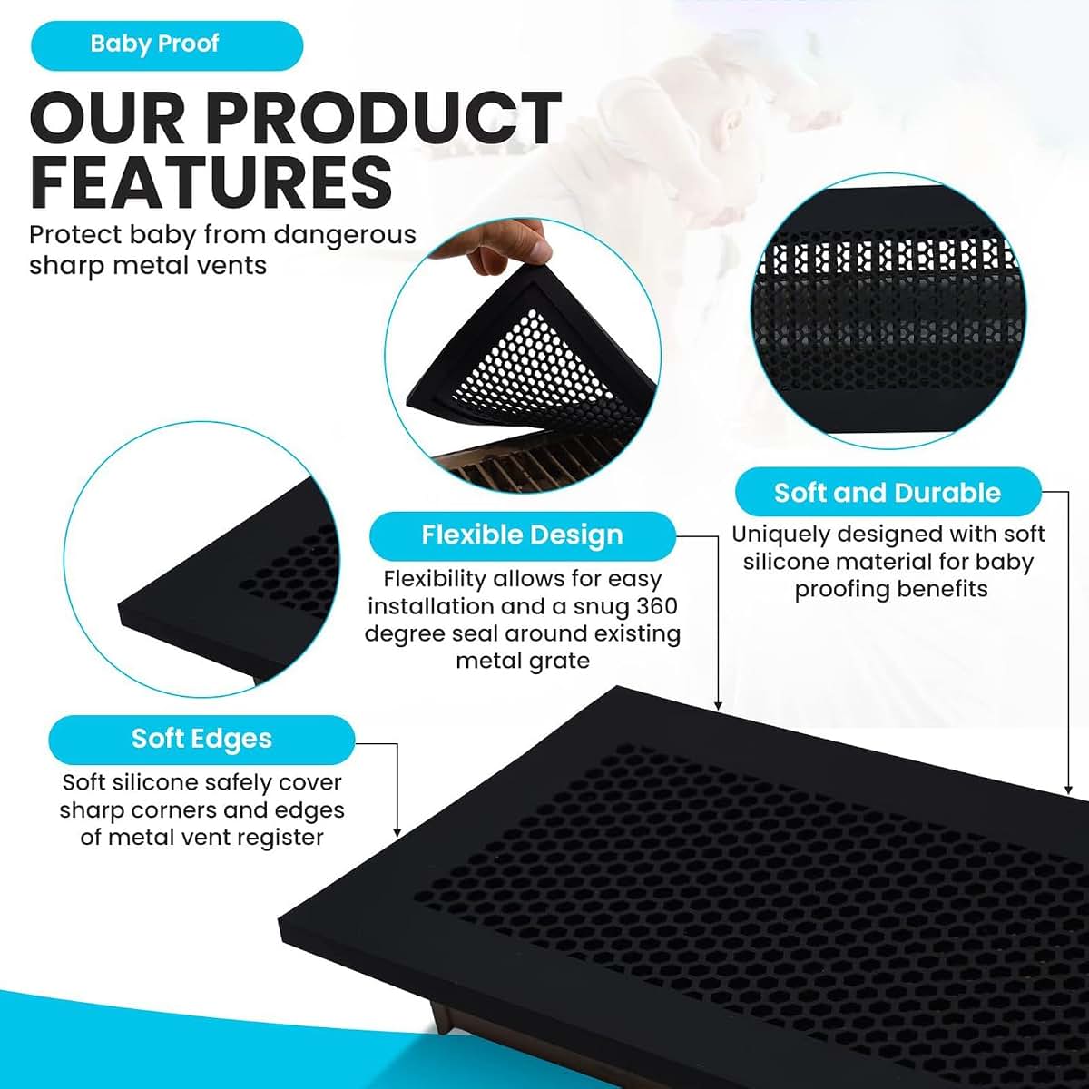Keenso 2-Piece Baby Protective Vent Cover