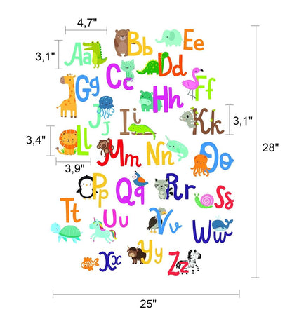 ABC Alphabet Wall Decals for Kids Nursery Decor