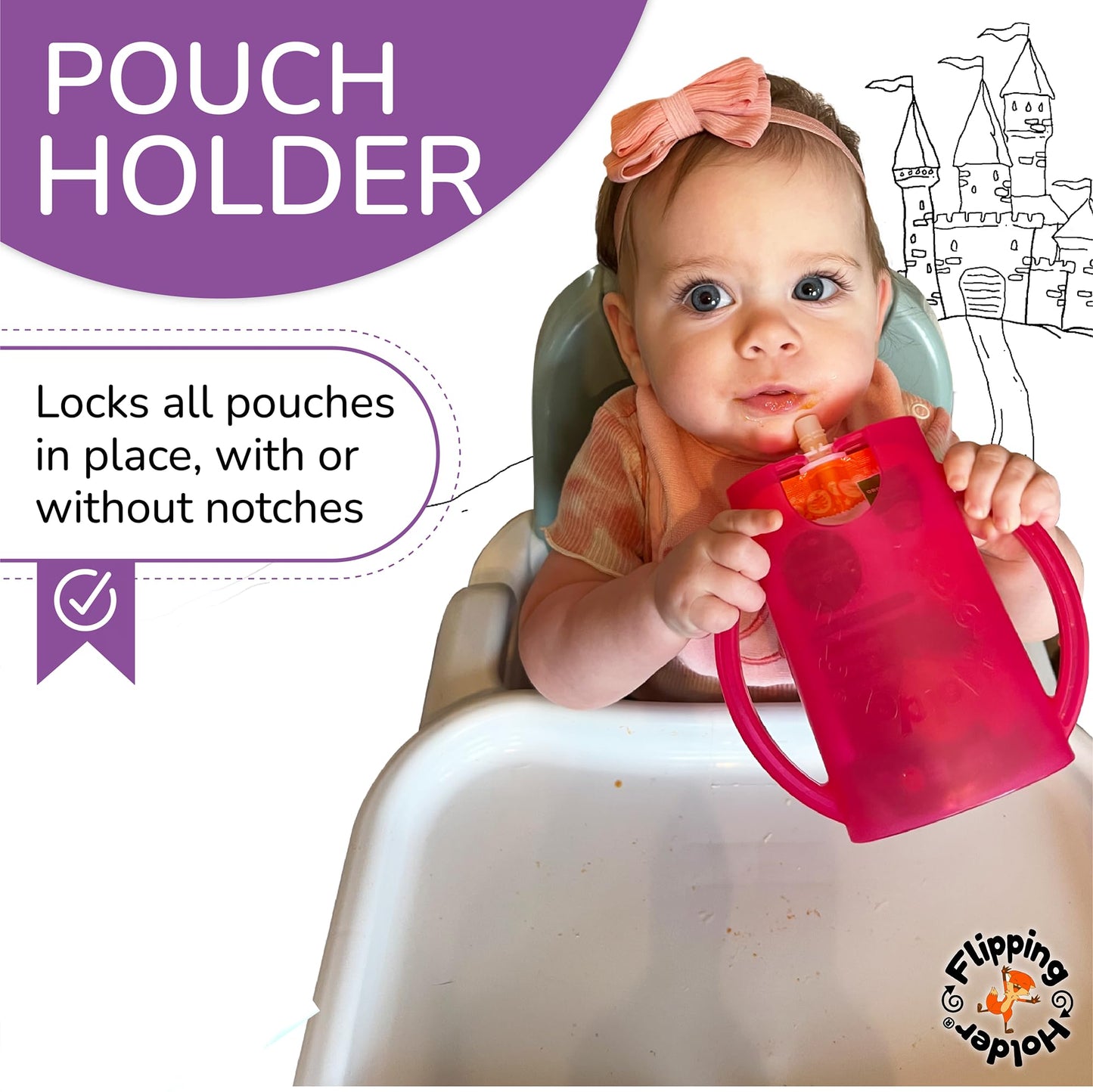 Flipping Holder Squeeze Proof Pouch Holder