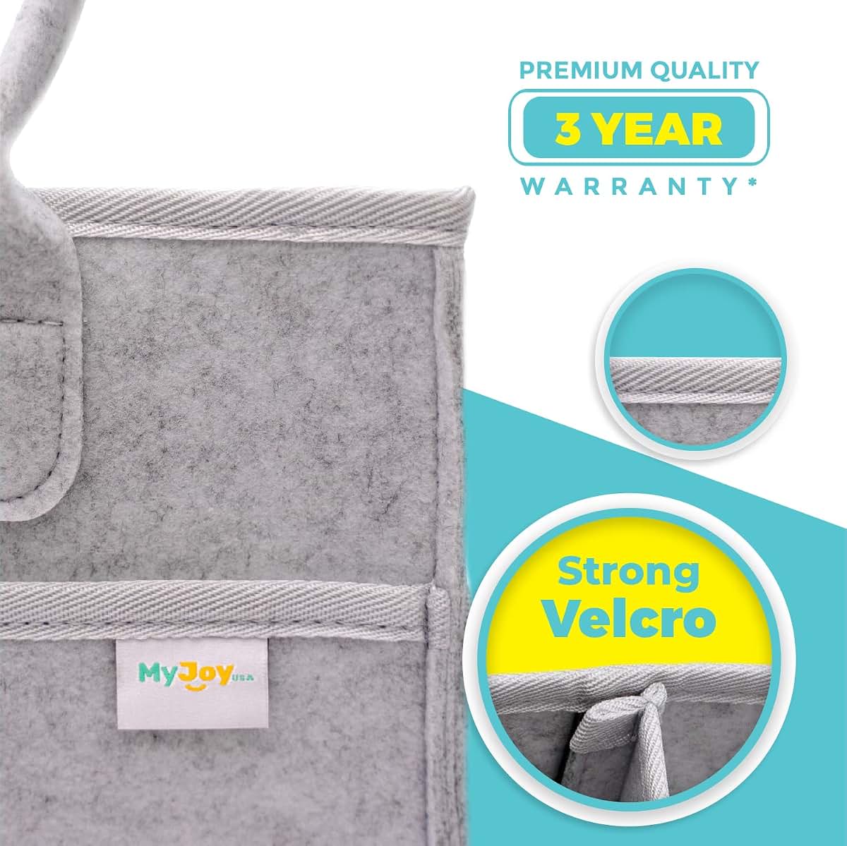 MyJoy Premium Diaper Caddy Organizer - 30+ Diapers Storage
