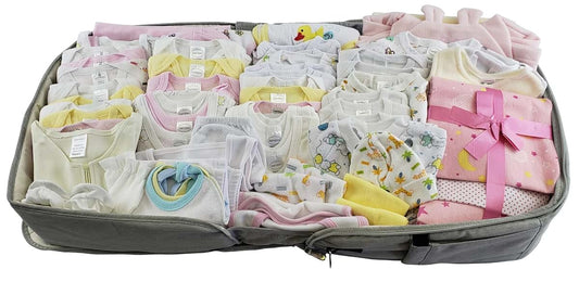 Ohlalakids 80-Piece Baby Girl Clothing Set with Diaper Bag